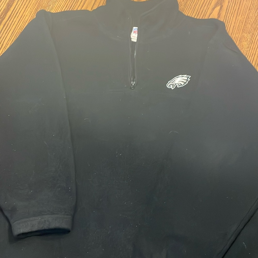 NFL Shop Eagles Fleece 1/4 Zip Long Sleeve Pullover